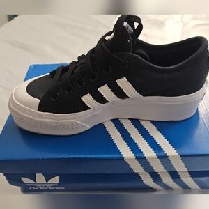 Adidas Women's Classic Black and White Sneakers